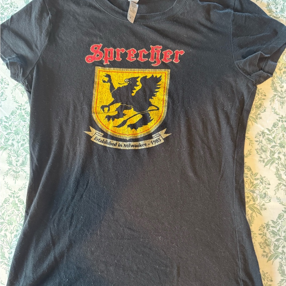 Sprecher Black Graphic vintage t shirt